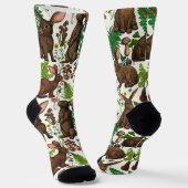 Konijnen en bosflora 4 sokken (Gebogen)