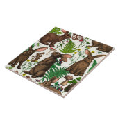 Konijnen en bosflora 4 tegeltje (Zijkant)