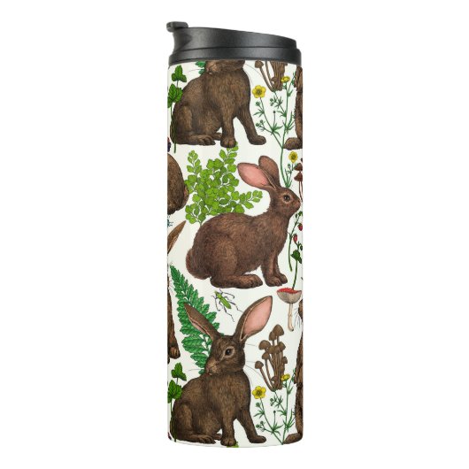 Konijnen en bosflora 4 thermosbeker (Geroteerd rechts)
