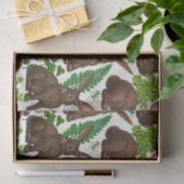 Konijnen en bosflora 4 tissuepapier (Geschenk)