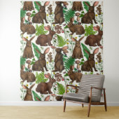 Konijnen en bosflora 4 wandkleed (In situ)