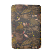 Konijnen en bosflora Bath Mat (Voorkant Verticaal)