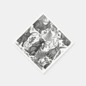 Konijnen en bosflora Napkins Servet (Hoek)