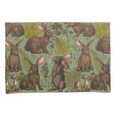 Konijnen en bosflora Pillow Hoesje Kussensloop (Voorkant-Rechts)