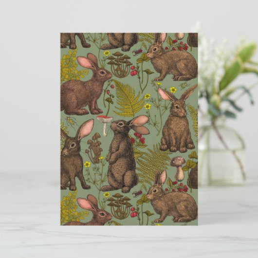 Konijnen en bossen (Staand voorkant)