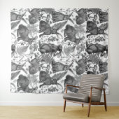 Konijnen en bossen2 Bosbouw Wandkleed (In Situ (horizontaal))