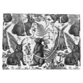 Konijnen en bossen2 Grote Gift Bag Groot Cadeauzakje (Achterkant)