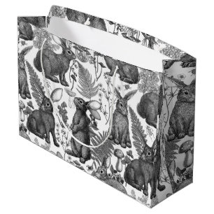 Konijnen en bossen2 Grote Gift Bag Groot Cadeauzakje