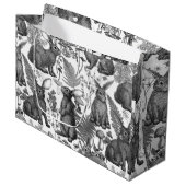 Konijnen en bossen2 Grote Gift Bag Groot Cadeauzakje (Voorkant Gekanteld)