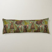 Konijnen en bossen flora Body Pillow Lichaamskussen (Achterkant)