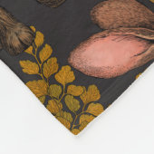 Konijnen en bossen flora Fleece Blanket (Hoek)