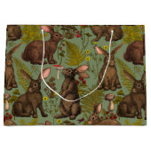 Konijnen en bossen Grote Gift Bag Groot Cadeauzakje (Voorkant)