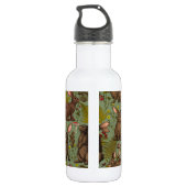 Konijnen en bossen Roestvrij stalen flesje Waterfles (Achterkant)