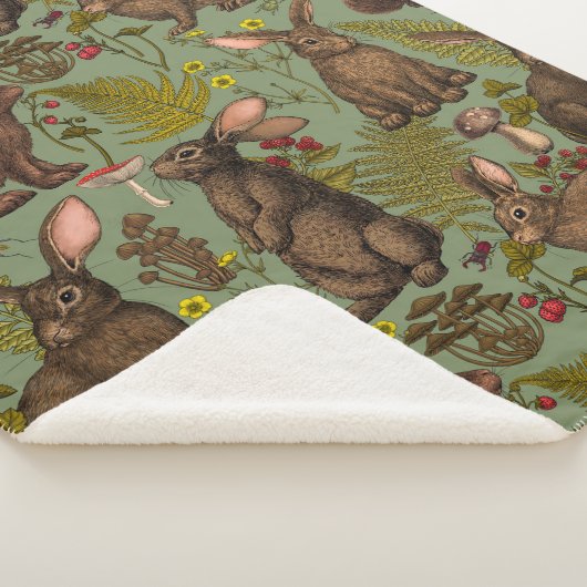 Konijnen en bossen: Sherpa Blanket Sherpa Deken (3/4)