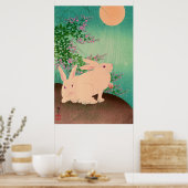 Konijnen en de Moon Ohara Koson 1931 Poster (Keuken)
