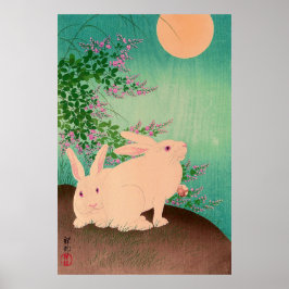 Konijnen en de Moon Ohara Koson 1931 Poster