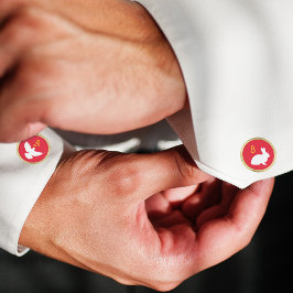 Konijnen en Doves Magicien Vergulde Manchetknopen