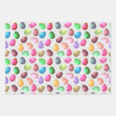 Konijnen en eieren die papierbladen overvullen inpakpapier vel (Voorkant 3)