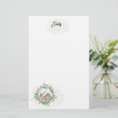 Konijnen- en goudstaven briefpapier (Staand voorkant)