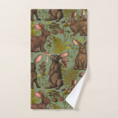 Konijnen en houten flora Bath Towel Set Bad Handdoek (Handdoek)
