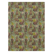 Konijnen en houtflora Tablecloth Tafelkleed (Voorkant)