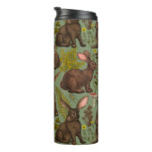 Konijnen en houtflora Thermal Tumbler Thermosbeker (Geroteerd rechts)