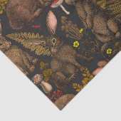 Konijnen en houtflora Weefselpapier Tissuepapier (Detail)