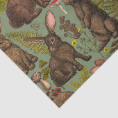 Konijnen en houtflora Weefselpapier Tissuepapier (Detail)