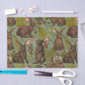 Konijnen en houtflora Weefselpapier Tissuepapier (Craft)