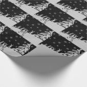 Konijnen en Kerstboom Winter Vakantie Kunst Cadeaupapier (Hoek)