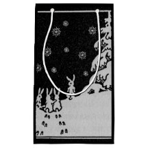 Konijnen en Kerstboom Winter Vakantie Kunst