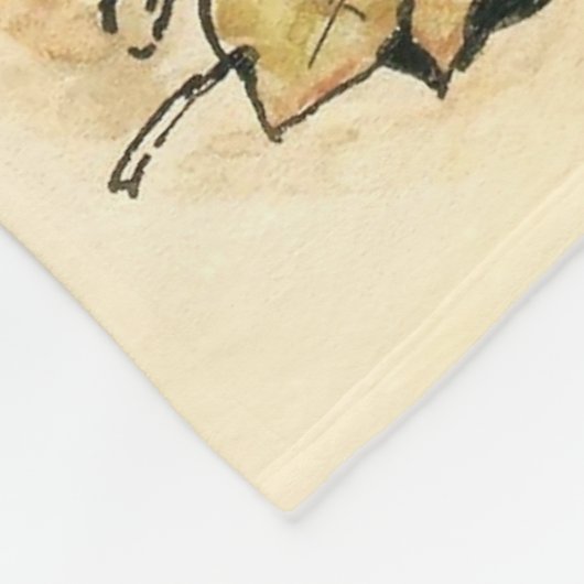 Konijnen en Melkpudding door Beatrix Potter Fleece Deken (Hoek)