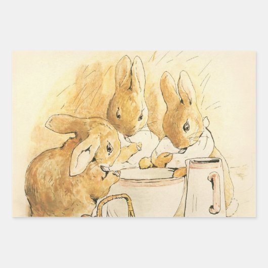 Konijnen en Melkpudding door Beatrix Potter Inpakpapier Vel (Voorkant 3)