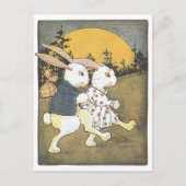 Konijnen en roeizon briefkaart (Voorkant)