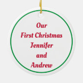 Konijnen en vogel genieten van sneeuw op Kerstmis  Keramisch Ornament (Achterkant)