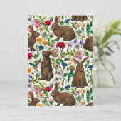 Konijnen en wilde bloemen (Staand voorkant)