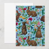 Konijnen en wilde bloemen (Voorkant / Achterkant)