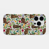 Konijnen en wilde bloemen iPhone hoesje (Achterkant horizontaal)