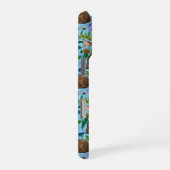 Konijnen en wilde bloemen iPhone hoesje (Rechterkant)