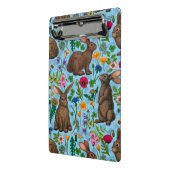 Konijnen en wilde bloemen mini klembord (Angled2)