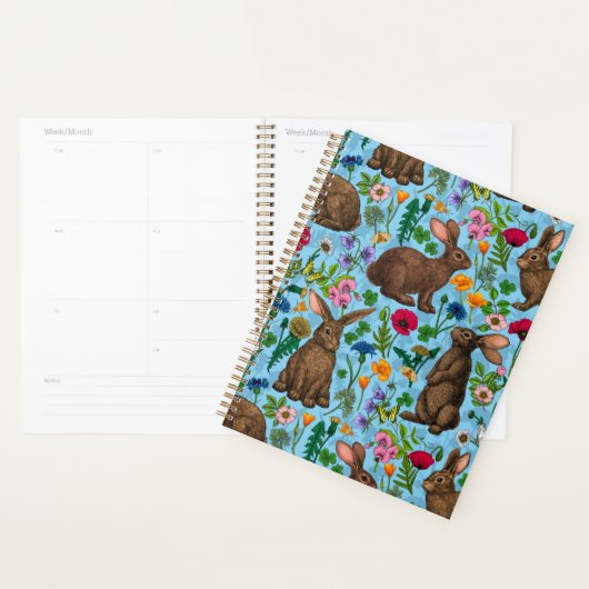 Konijnen en wilde bloemen planner (Display)