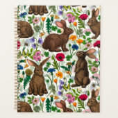 Konijnen en wilde bloemen planner (Voorkant)