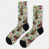 Konijnen en wilde bloemen sokken (Links)