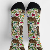 Konijnen en wilde bloemen sokken (Top)