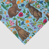Konijnen en wilde bloemen tissuepapier (Detail)