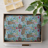 Konijnen en wilde bloemen tissuepapier (Geschenk)