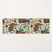 Konijnen en wilde bloemen yogamat (Achterkant (horizontaal))