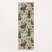 Konijnen en wilde bloemen yogamat (Voorkant)