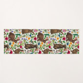 Konijnen en wilde bloemen yogamat (Voorkant (horizontaal))