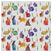 Konijnen en wortelen als kunststof stof (Close Up)